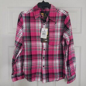 Browning Hobblecreek Plaid Long Sleeve Shirt Girls Size Medium